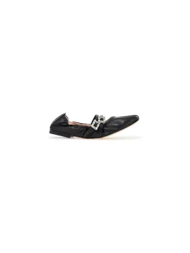 Mary Jane Nappa Leather Flats