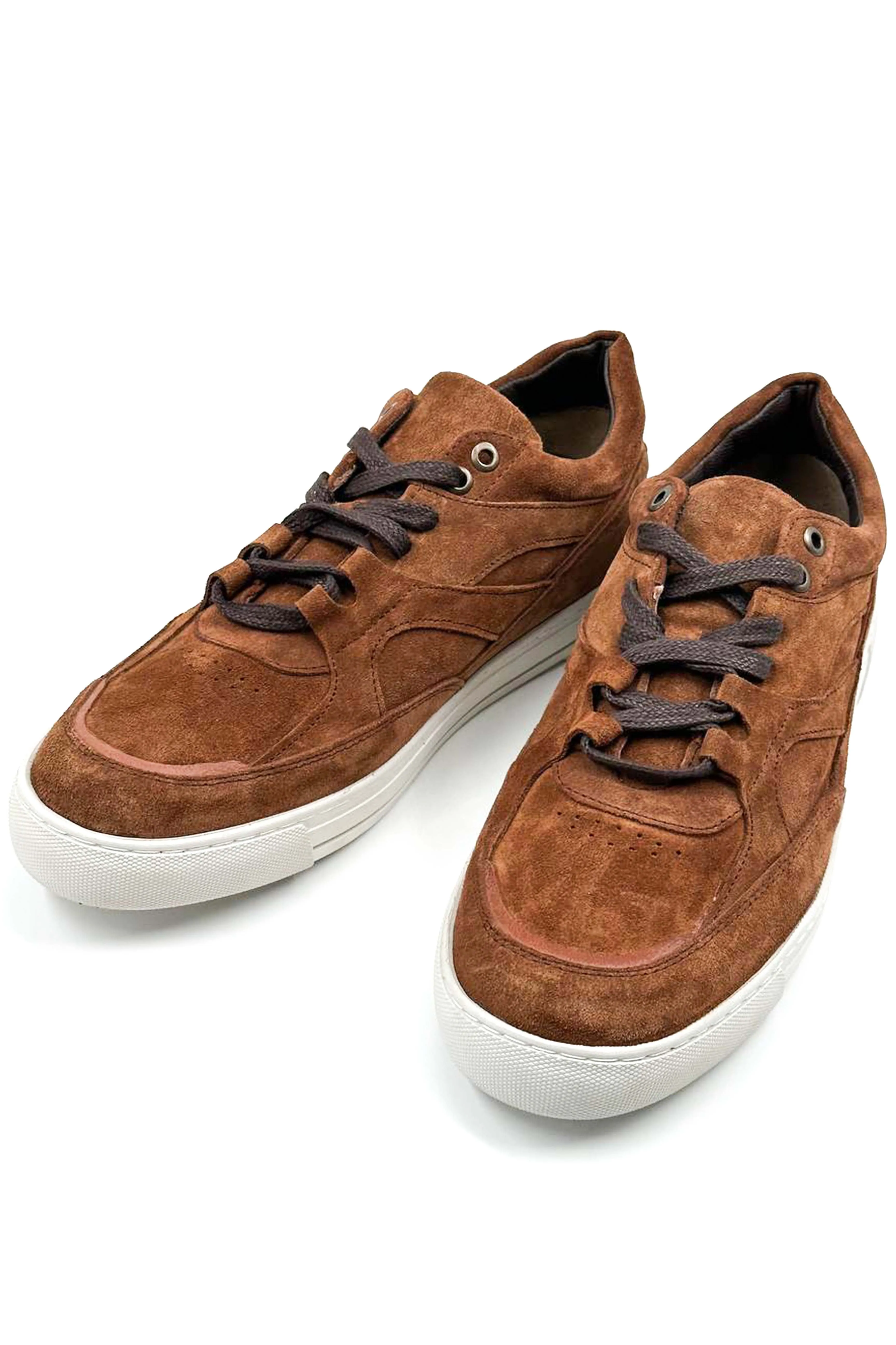Men's Brown Suede Casual Sneakers - Wessi