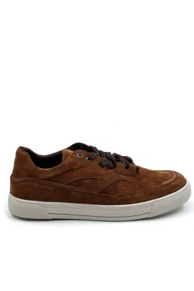 Men's Brown Suede Casual Sneakers - Wessi