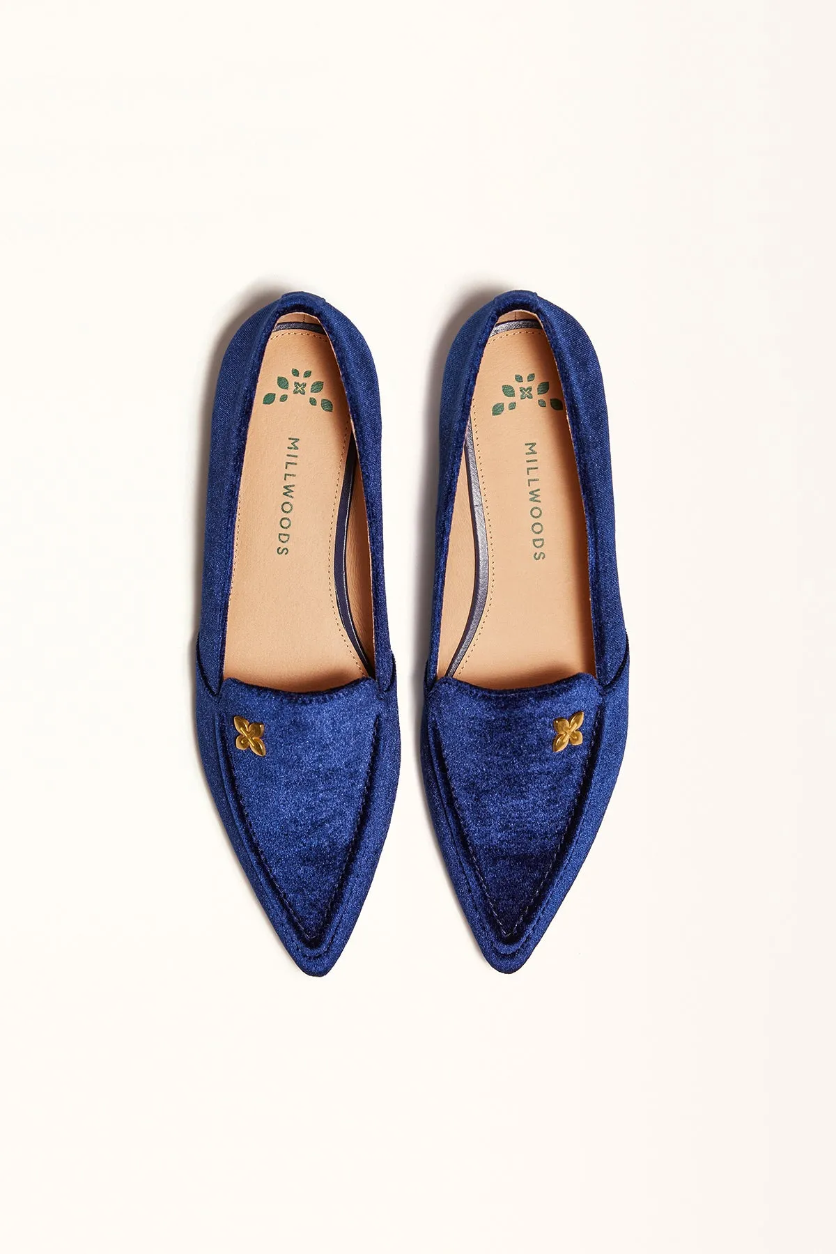 Millwoods Poplar Velvet Flat - Navy