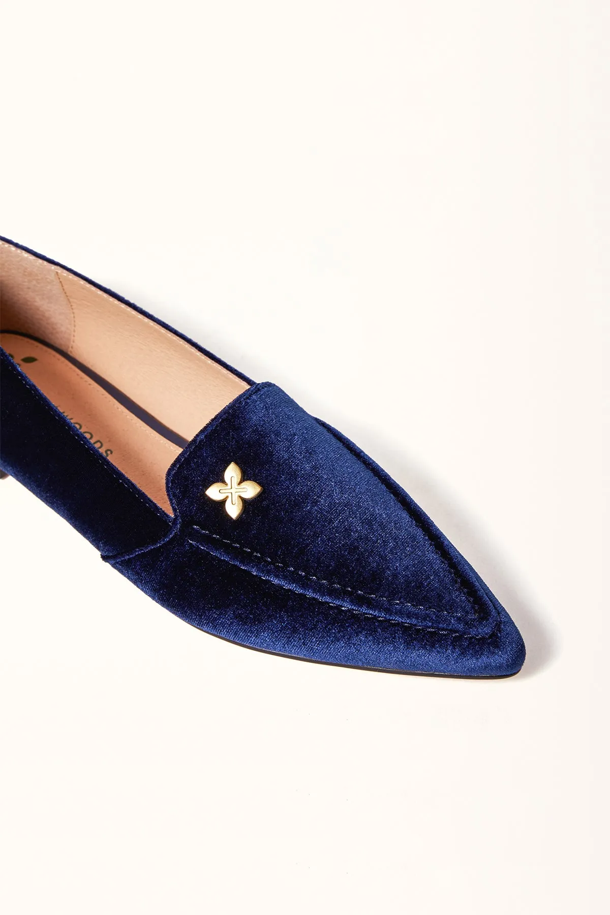 Millwoods Poplar Velvet Flat - Navy