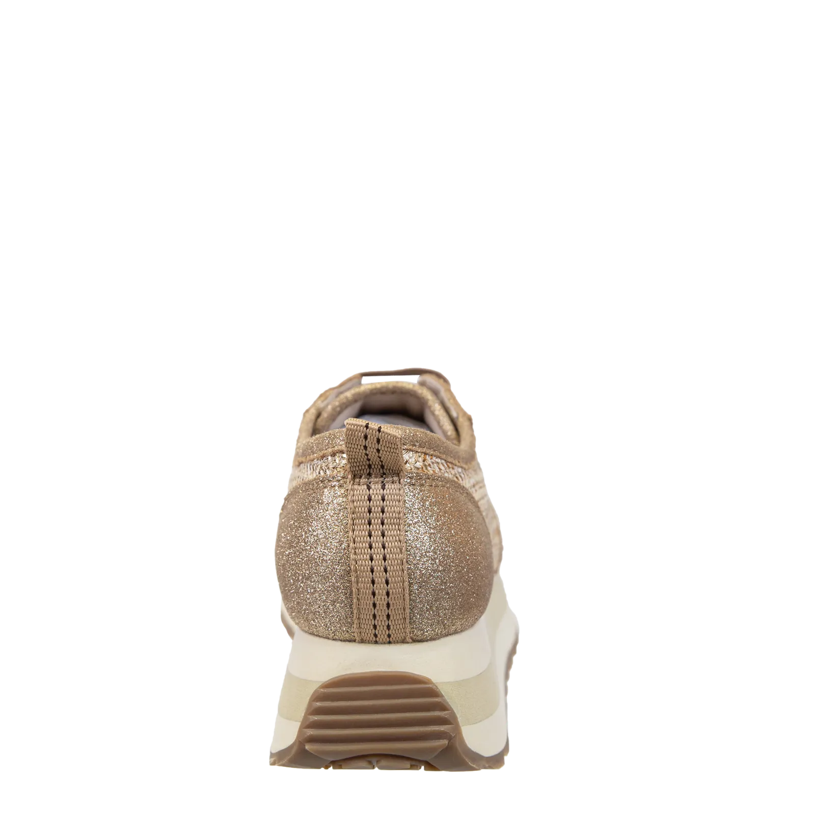 NAKED FEET - KINETIC in GOLD RAFFIA Platform Sneakers