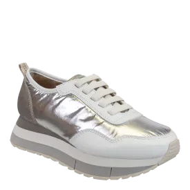 NAKED FEET - KINETIC in SILVER Platform Sneakers