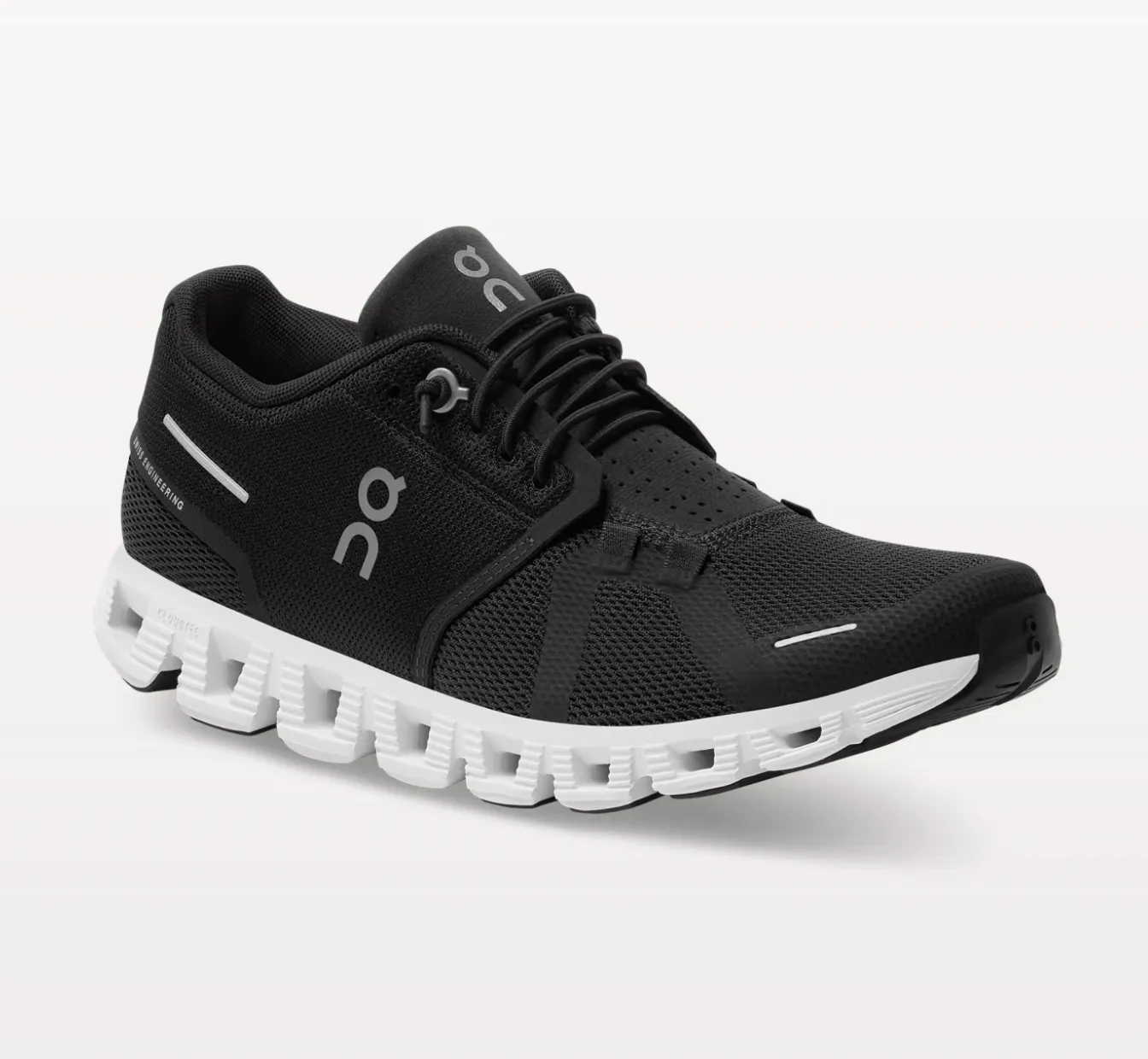 On Running Cloud 5 Women's Sneaker- Black/ White