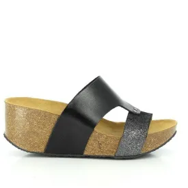 Plakton 275171 Black & Glitter Wedges