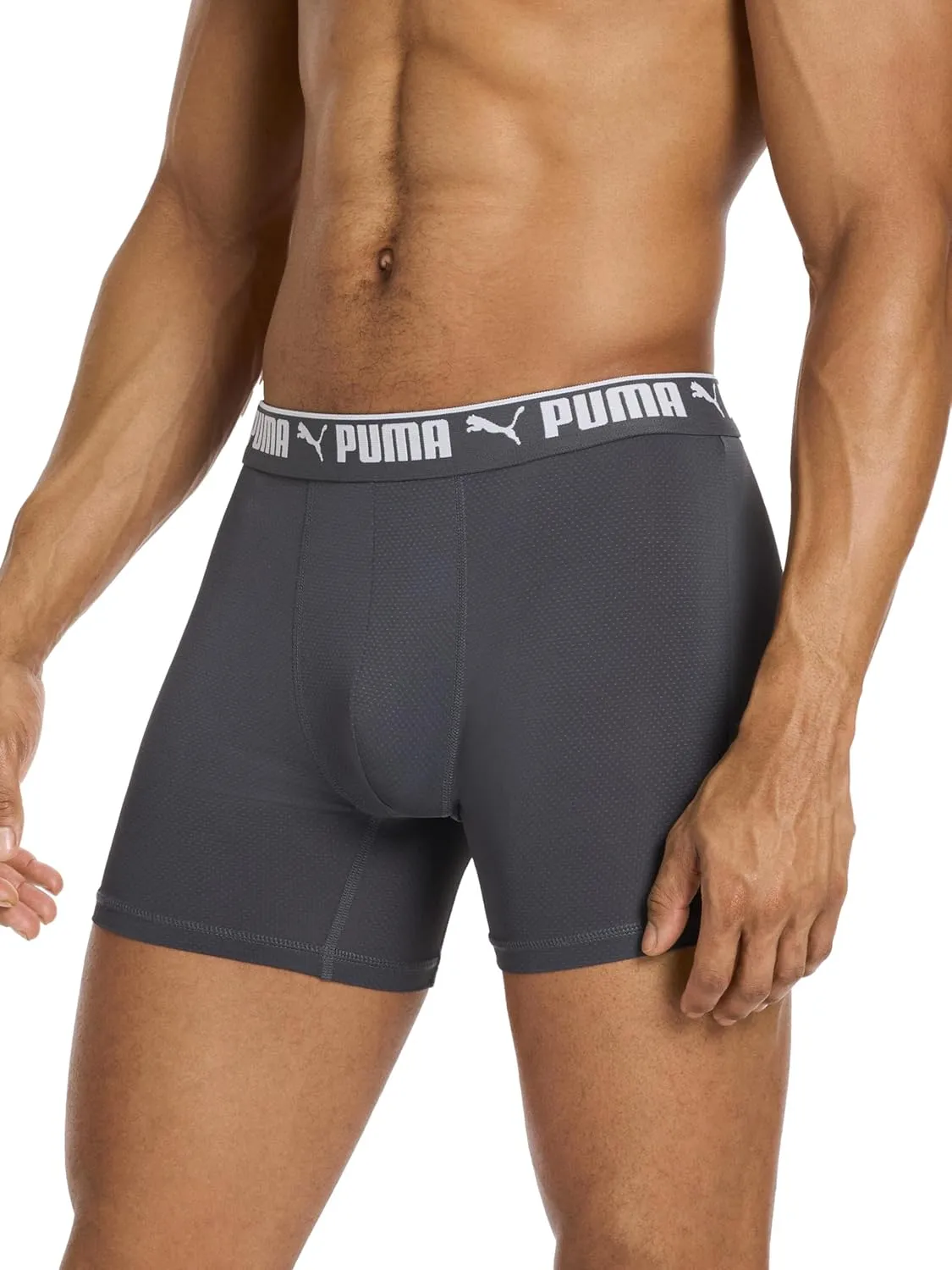 PUMA Men's 360-degree Mesh 5 Pack Boxer Briefs