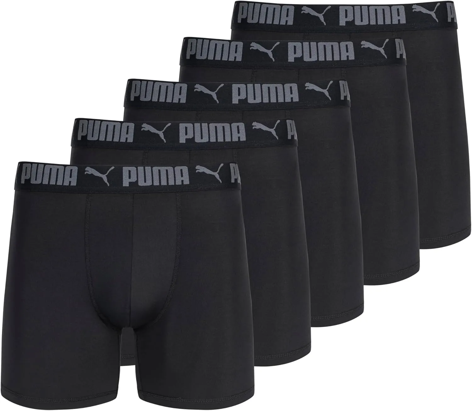PUMA Men's 5 Pack Performance Boxer Briefs