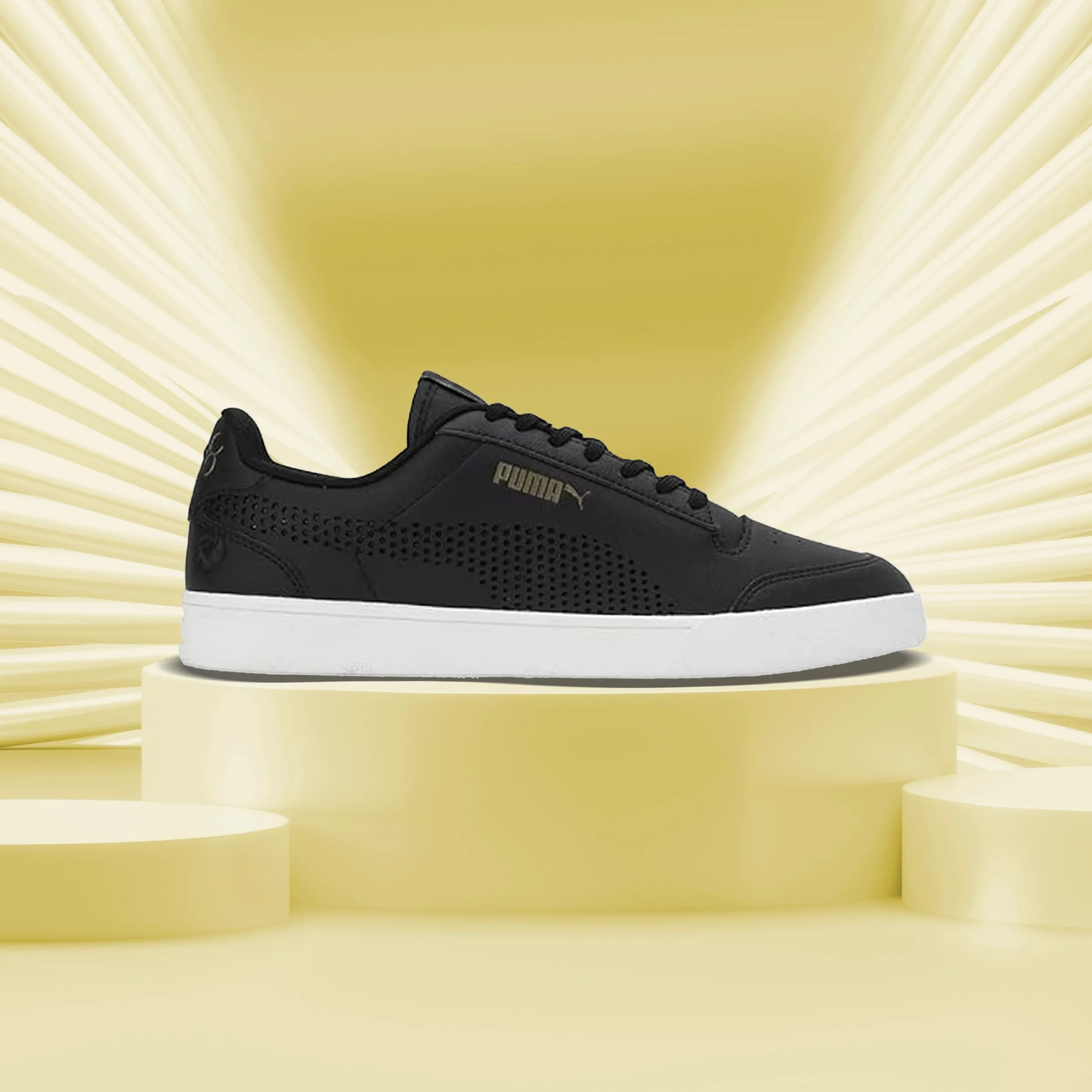 Puma Shuffle One8 V3 Better Men's Sneaker (Black-White-Team Gold) 39329402