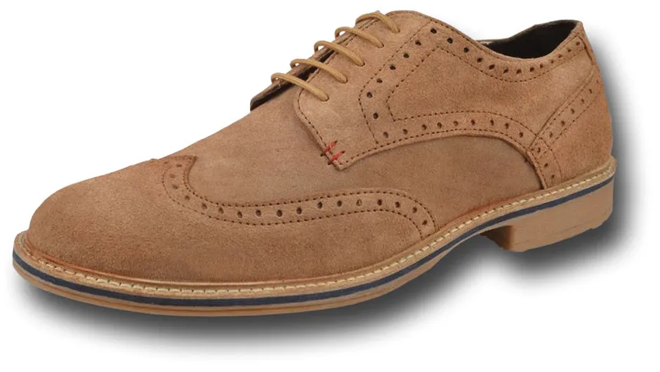 SUEDE 5-EYELET BROGUE SHOES