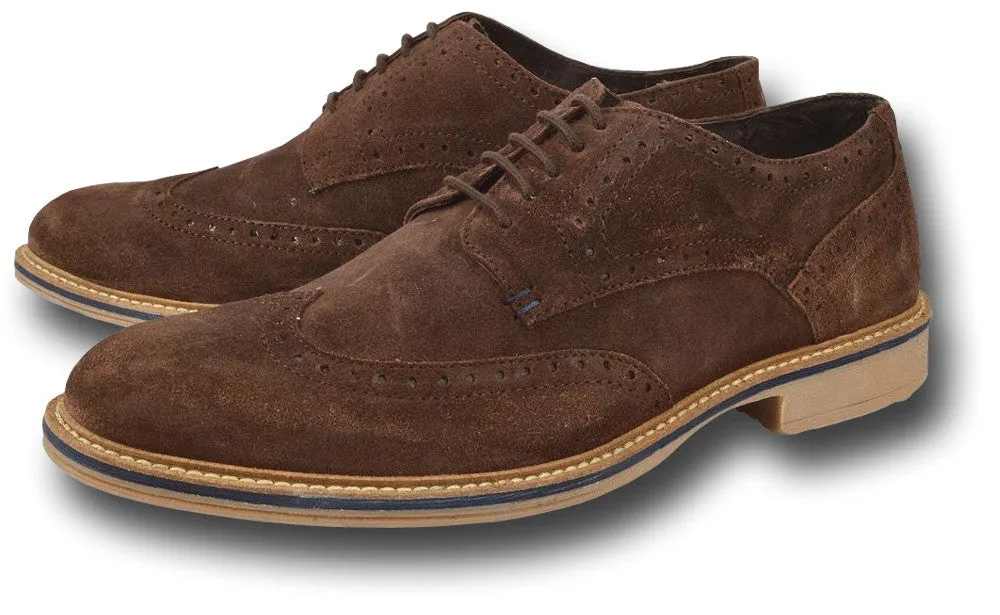 SUEDE 5-EYELET BROGUE SHOES