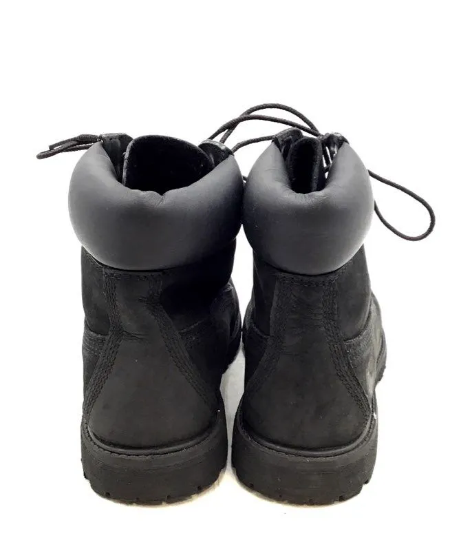 Timberland Women's Premium 6-Inch 8658A Black Leather Combat Boots - Size 7M