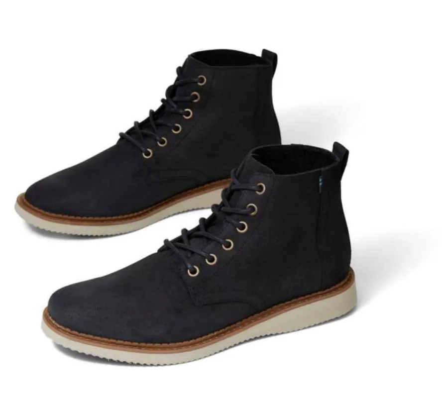 TOMS Mens Porter Waxy Leather Chelsea Boots - Black