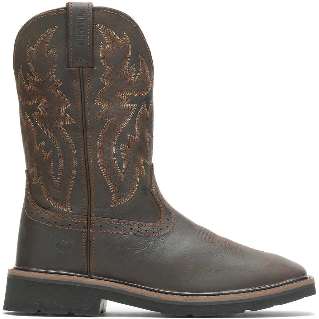 Wolverine Men's Rancher Steel Toe Western Work Boot- Brown- W10702